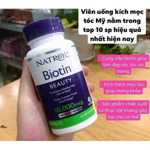 THỰC PHẨM CHỨC NĂNG CHỐNG RỤNG TÓC, MỌC TÓC NATROL BIOTIN