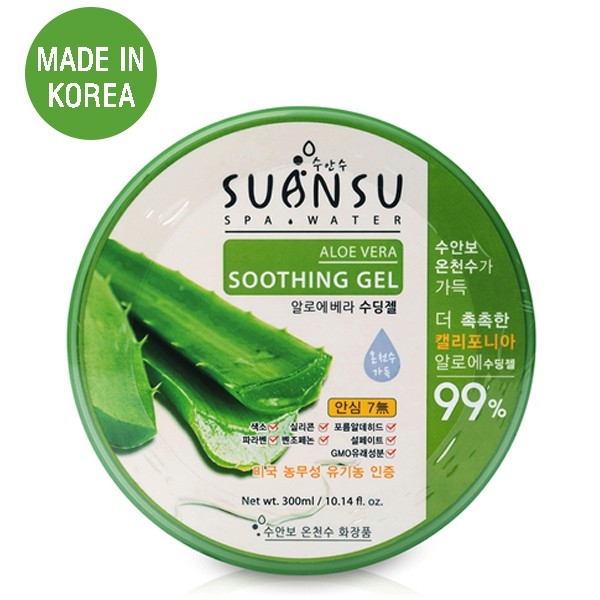 Gel dưỡng ẩm trắng da chiết xuất lô hội Enesti Suansu Aloe Vera Soothing Hàn quốc ( 300g)