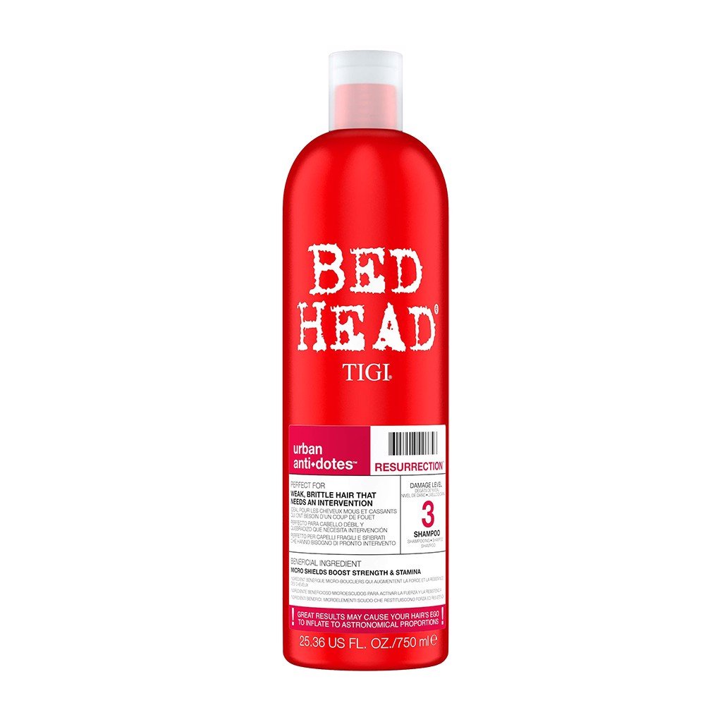 Dầu gội Tigi Bed Head Urban Antidotes Resurrection Shampoo phục hồi tóc cấp độ 3 (Màu đỏ) Mỹ 750ml