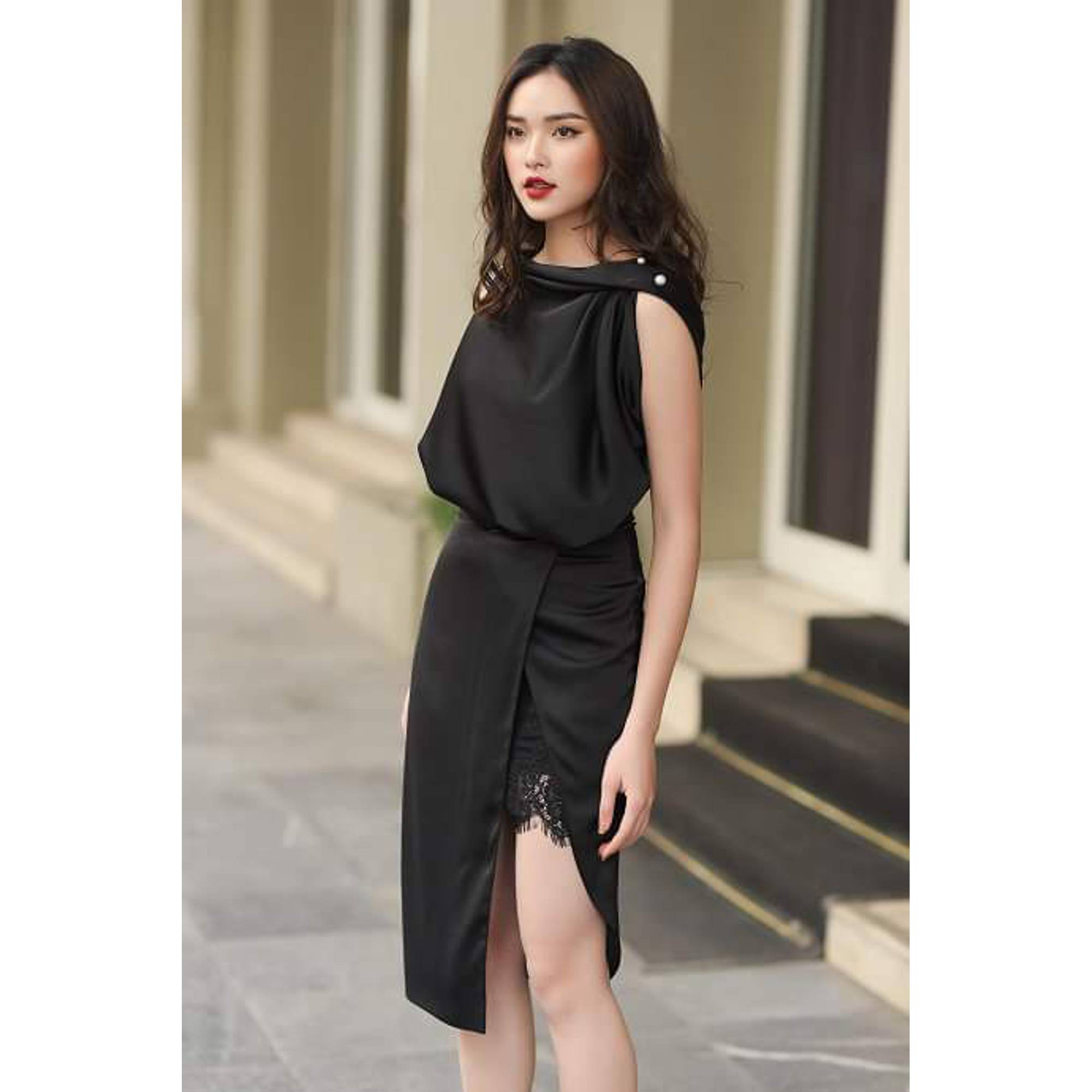 Đầm pha ren thiết kế cao cấp