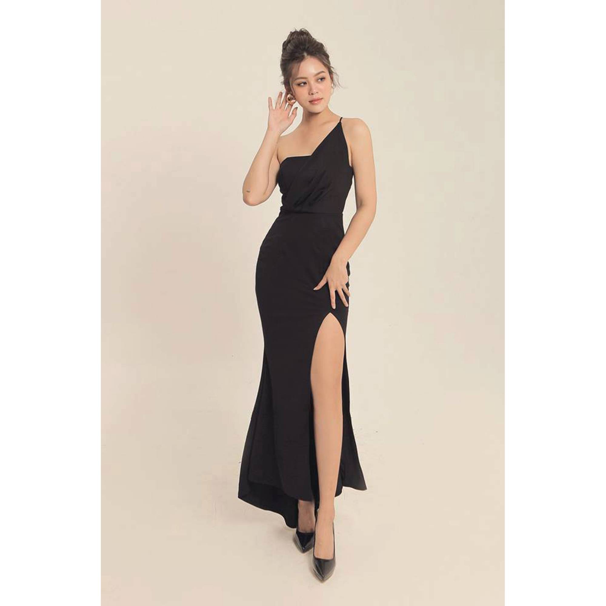 Đầm body dài cúp lệch vai thiết kế cao cấp
