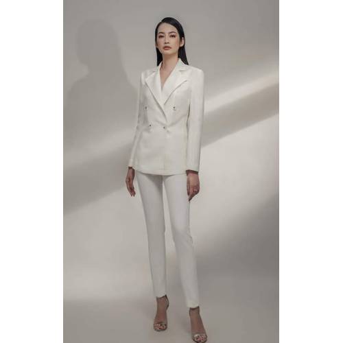 Set vest trắng thiết kế cao cấp