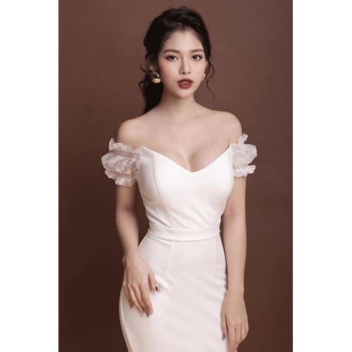 Đầm body cúp tay voan thiết kế cao cấp
