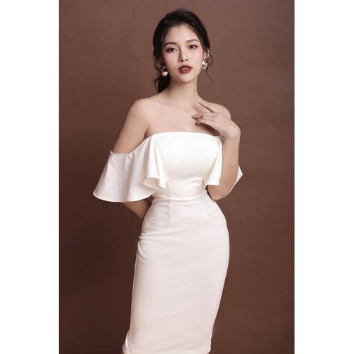 Đầm body trễ vai tay cánh tiên thiết kế cao cấp