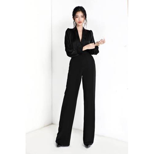 Set áo lụa satin quần suông thiết kế cao cấp