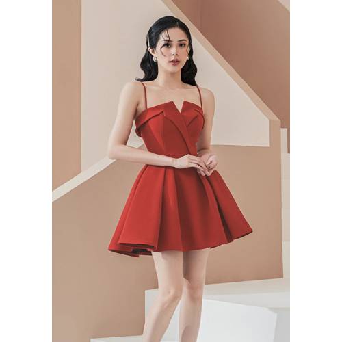 Đầm vest 2 dây váy xòe xếp ly thiết kế cao cấp