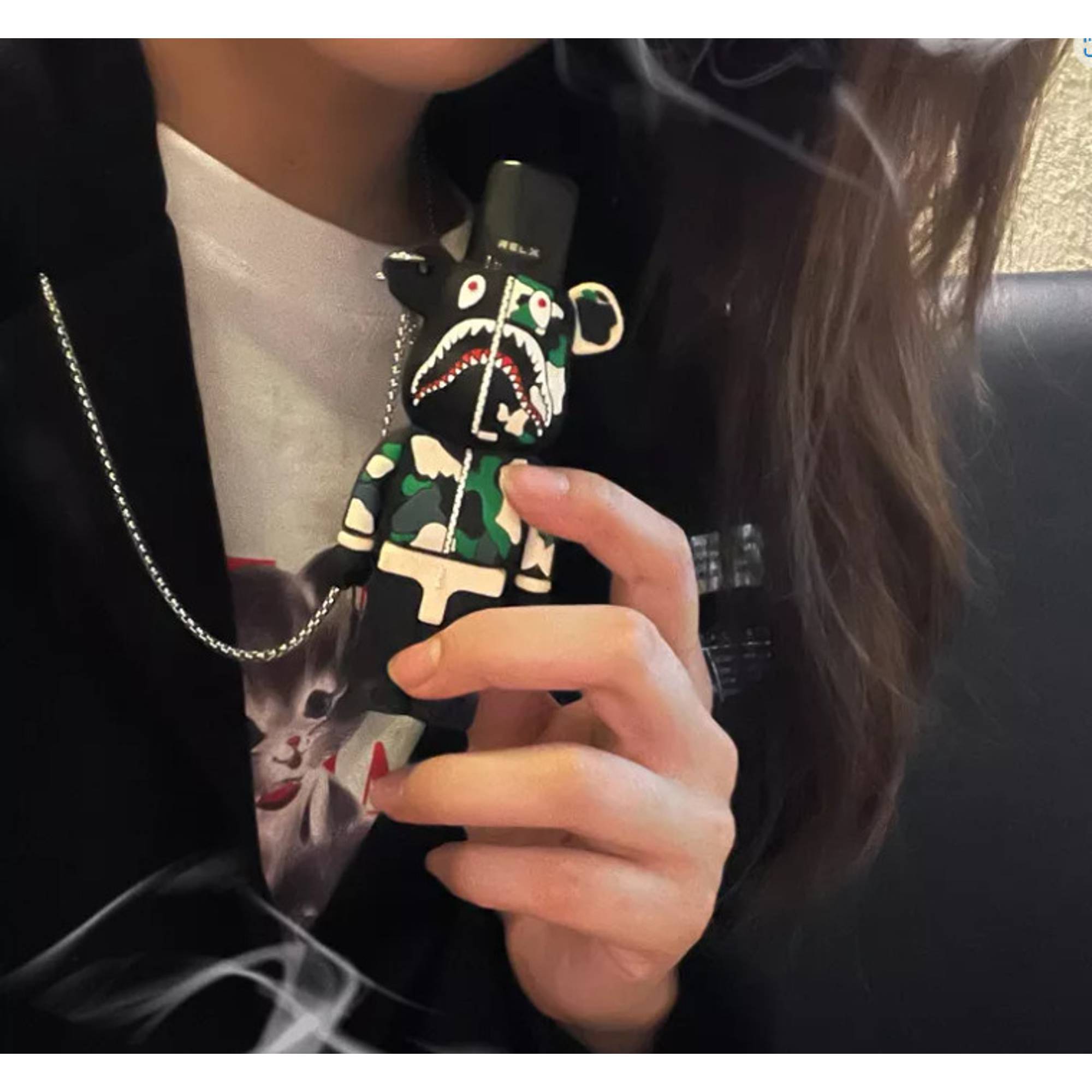 Ốp lưng vape pod kit Bearbrick x BAPE Camo Shark bảo vệ thân máy Lanavape 
