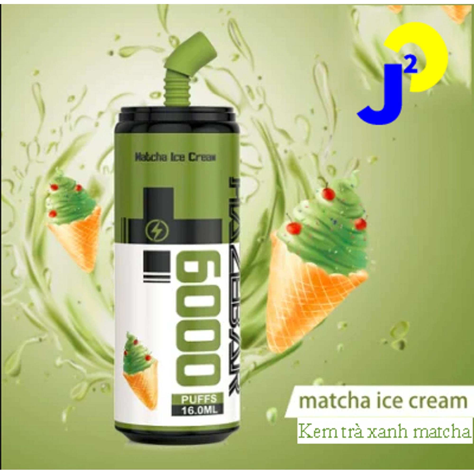 Pod dùng 1 lần hazebartrà xanh matcha  6000 hoi/ 16ml- Sài Gòn