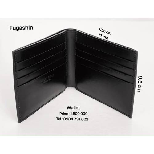 WALLET FOR MAN BLACK VÍ NAM MÀU ĐEN FUGASHIN