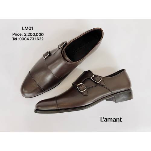 MONK STRAP LM01 DARK BROWN