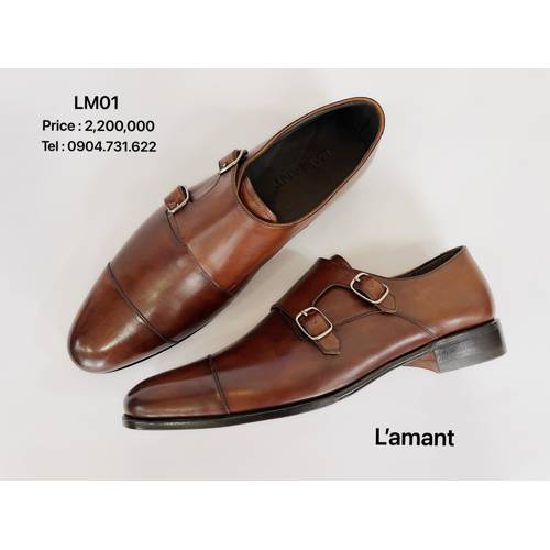 MONK STRAP LM01 MIDDLE BROWN