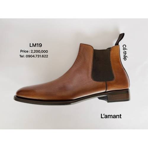 CHELSEA BOOT CROPPED LM19 #MIDDLE BROWN