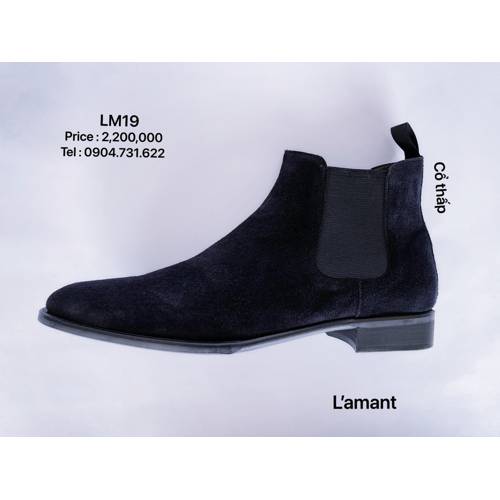 CHELSEA BOOT CROPPED LM19 #SUEDE BLUE