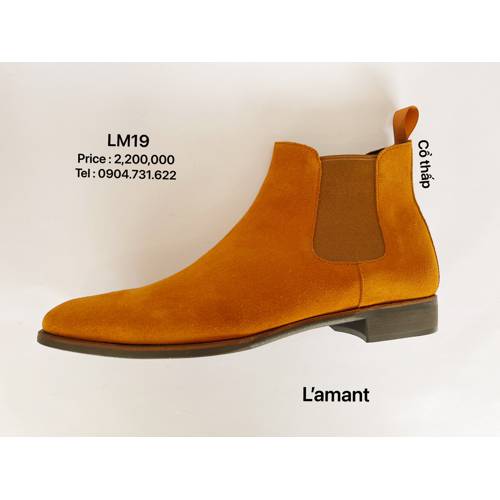 CHELSEA BOOT CROPPED LM19 #SUEDE TABACO