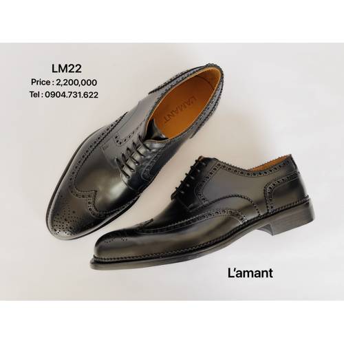 WINGTIP DERBY BROGUES LM22 #BLACK