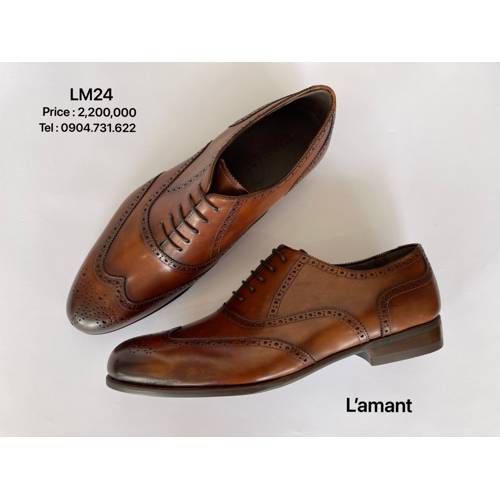 WINGTIP OXFORD BROGUES LM24 #MIDDLE BROWN