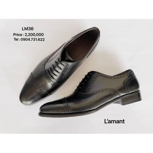 SEMI BROGUE OXFORD LM36 #BLACK