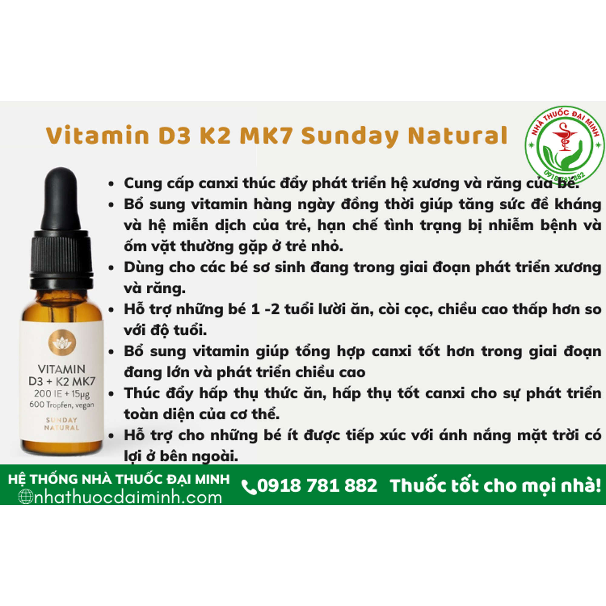 Cách bảo quản Vitamin D3 K2 MK7 Đức