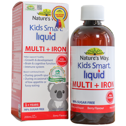 NATURE'S WAY KIDS SMART LIQUID MULTI IRON - BỔ SUNG SẮT VÀ CÁC VI CHẤT CẦN THIẾT CHO TRẺ NHỎ