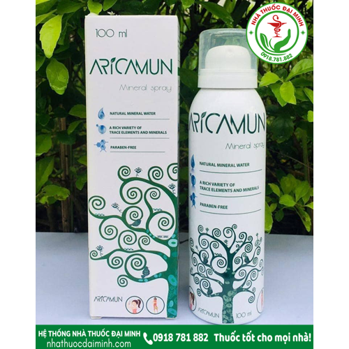 Xịt Khoáng Kiểm Soát Nhờn Mụn Aricamun Mineral Spray (100 ml)