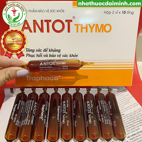 Antot Thymo Hộp 20 Ống - Tăng Sức Đề Kháng, Bảo Vệ Sức Khỏe