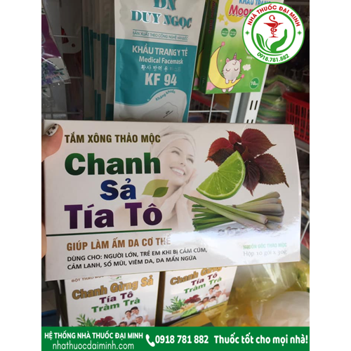 TẮM XÔNG THẢO MỘC CHANH SẢ TÍA TÔ