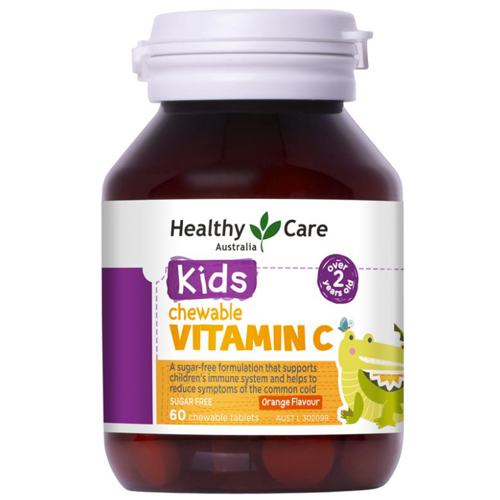 Viên nhai bổ sung Kẽm Vitamin C cho bé Healthy Care Kids Zinc + Vitamin C