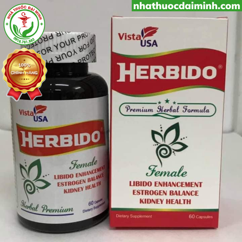 Herbido Lọ 60 Viên – Bổ Thận, Tăng Cường Sinh Lý Nữ