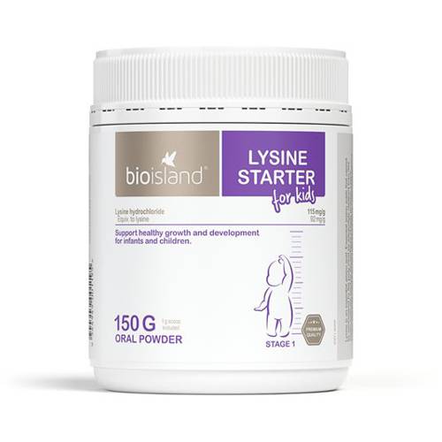 BỘT TĂNG CHIỀU CAO BIO ISLAND LYSINE STARTER CHO TRẺ DƯỚI 6 TUỔI CỦA ÚC (HỘP 150G)