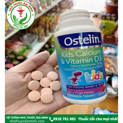 Viên nhai Ostelin Kids Calcium & Vitamin D3 cho bé