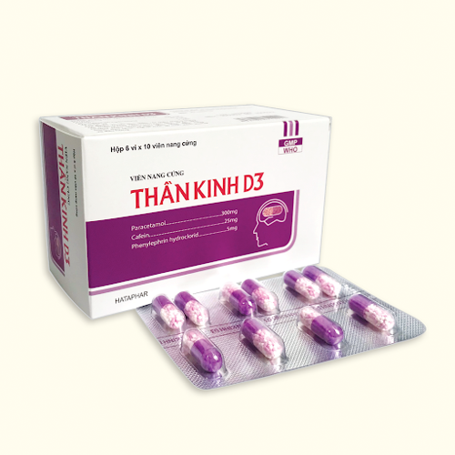 Thuốc trị đau dây thần kinh - Viên nang hạt cải Thần kinh D3 Hataphar