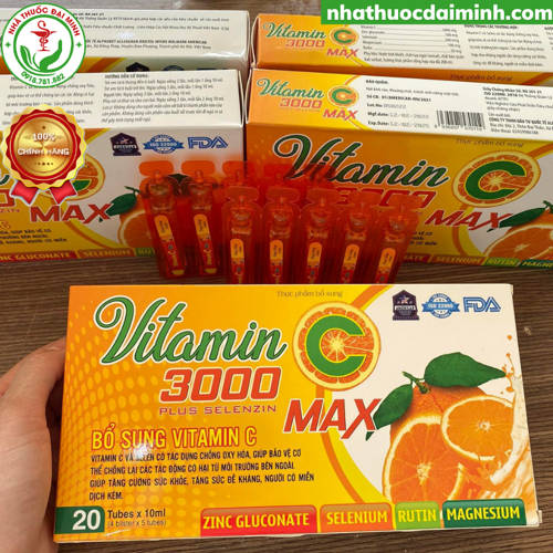 Vitamin C 3000 Max Plus - Bổ Sung Vitamin C, Tăng Sức Đề Kháng