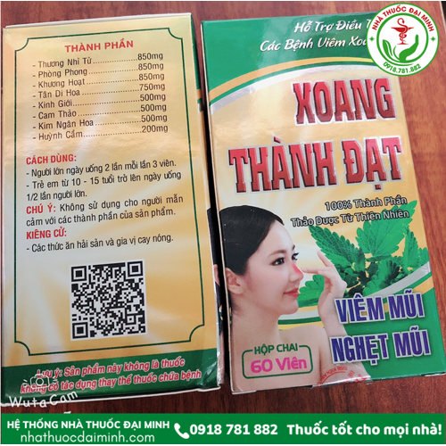 XOANG THÀNH ĐẠT - ĐIỀU TRỊ VIÊM MŨI, VIÊM XOANG CẤP