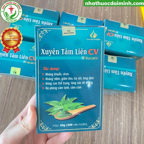 Xuyên Tâm Liên CV Nucare Lọ 300 Viên Hoàn