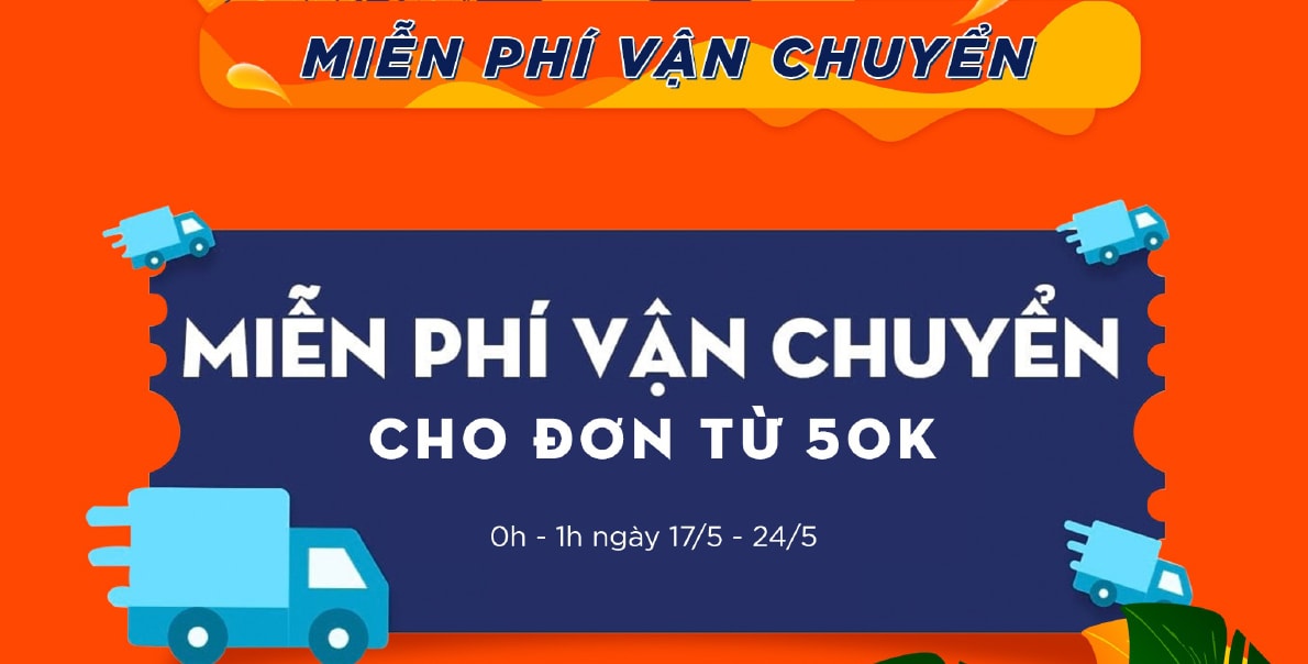 Miu1ec5n phu00ed vu1eadn chuyu1ec3n cho u0111u01a1n tu1eeb 50k