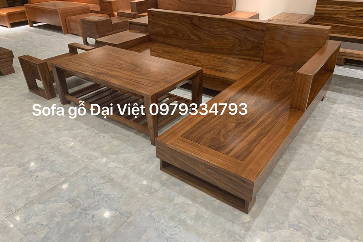 Bộ bàn ghế sofa gỗ Sồi tự nhiên bền đẹp AmiA SFG 011