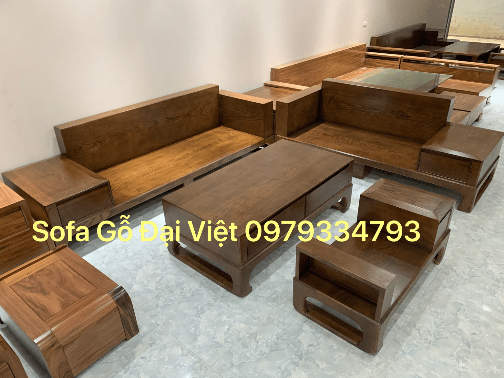 Sofa 2 văng chân quỳ gỗ Sồi - Điểm Nhấn Tạo Nên Sự Khác Biệt