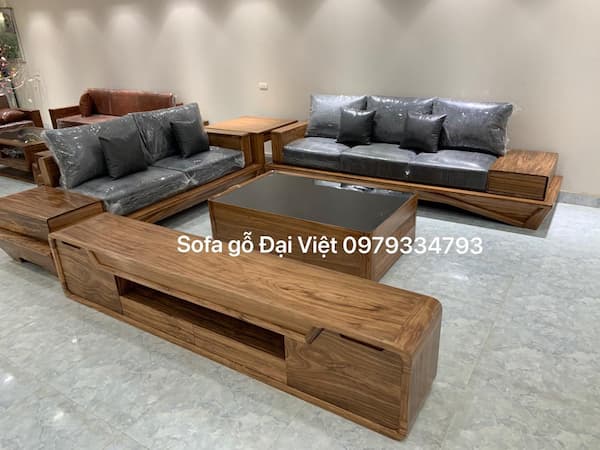 Sofa gỗ đơn giản thích hợp cho mọi không gian