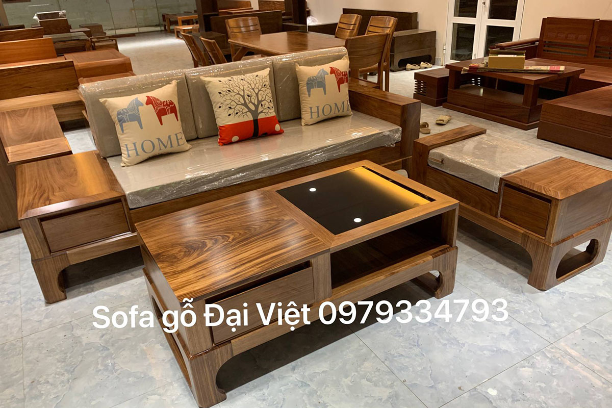  sofa gỗ hương được yêu thích vì độ bền, thiết kế