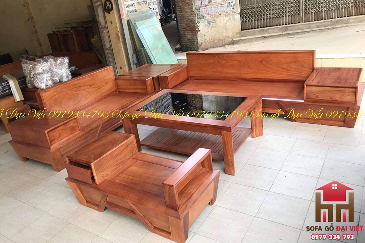  sofa gỗ hương được làm từ gỗ hương đá