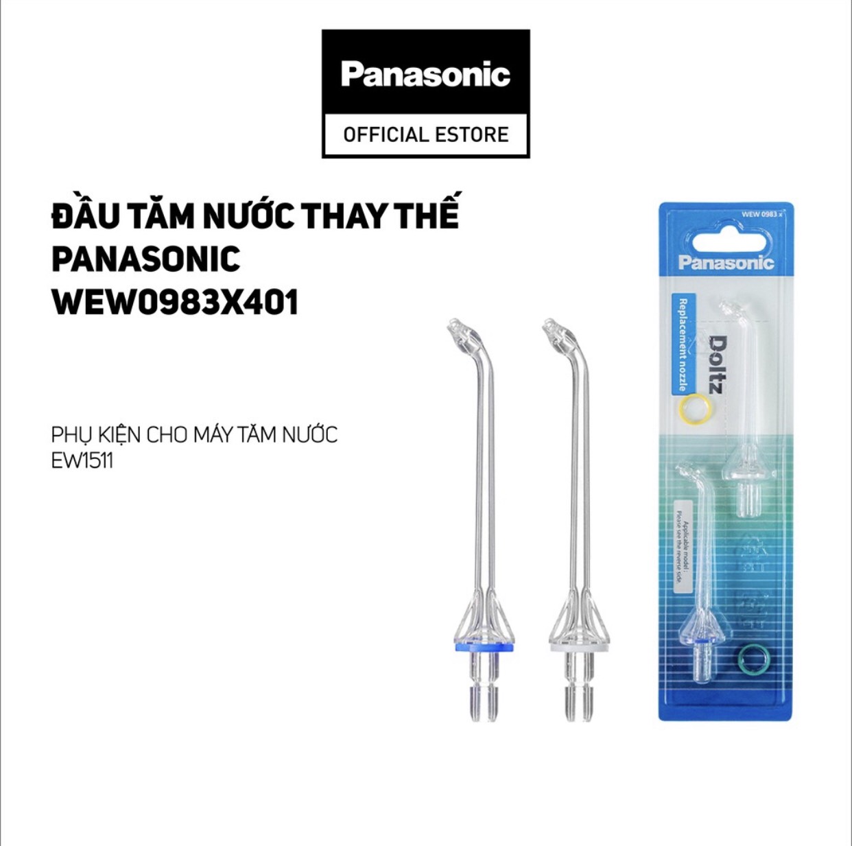 Đầu tăm nước thay thế Panasonic WEW0983X401 - Phụ kiện cho máy tăm nước Panasonic EW1511