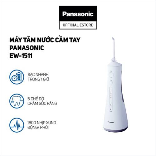 Máy Tăm Nước Cầm Tay Panasonic Công Nghệ Siêu Âm EW1511 - Bảo Hành 12 Tháng - Hàng Chính Hãng